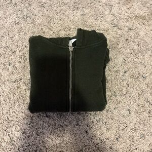 Dark Green Zip-Up Hoodie